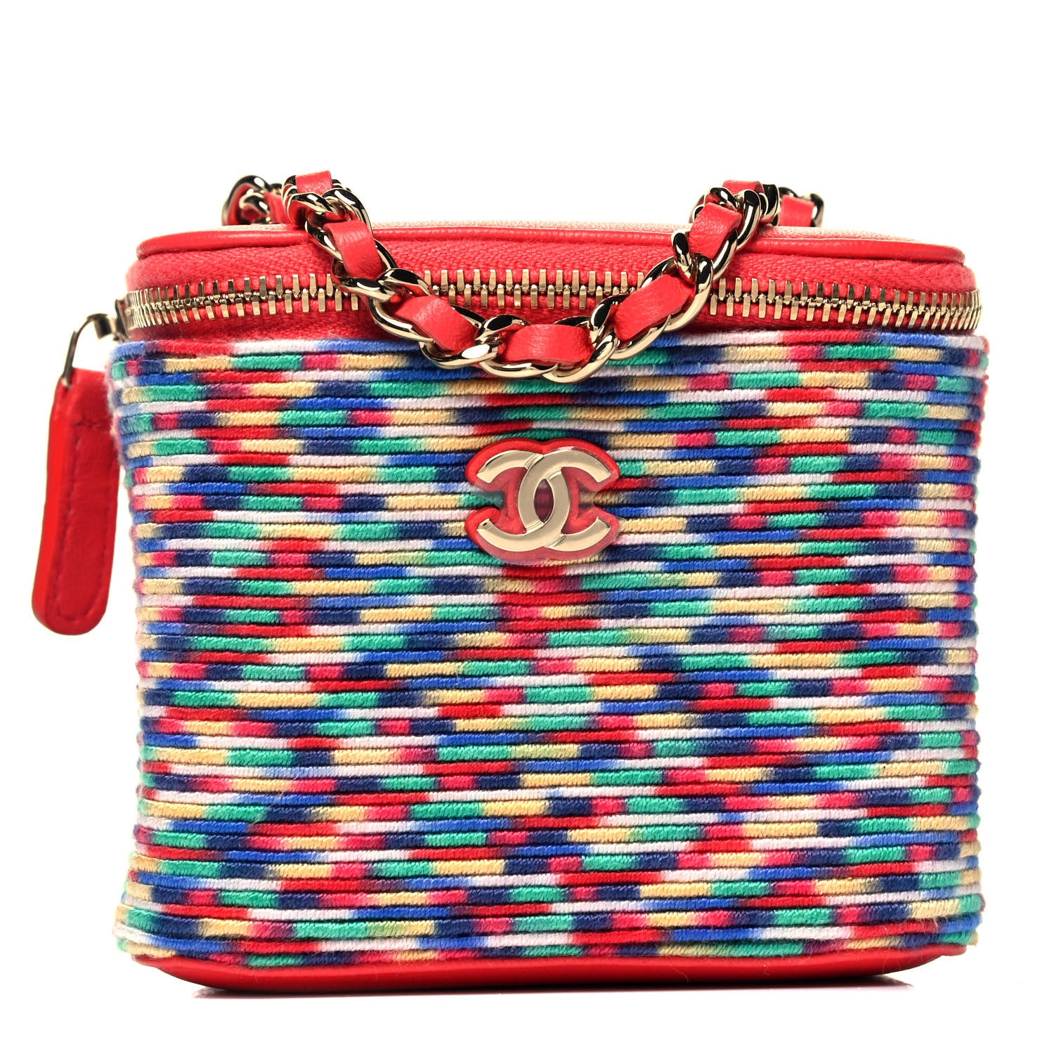 Chanel Embroidered Thread Mini Vanity With Chain Multicolor 1 of 8