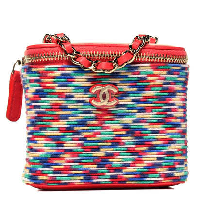 Chanel Embroidered Thread Mini Vanity With Chain Multicolor 1 of 8