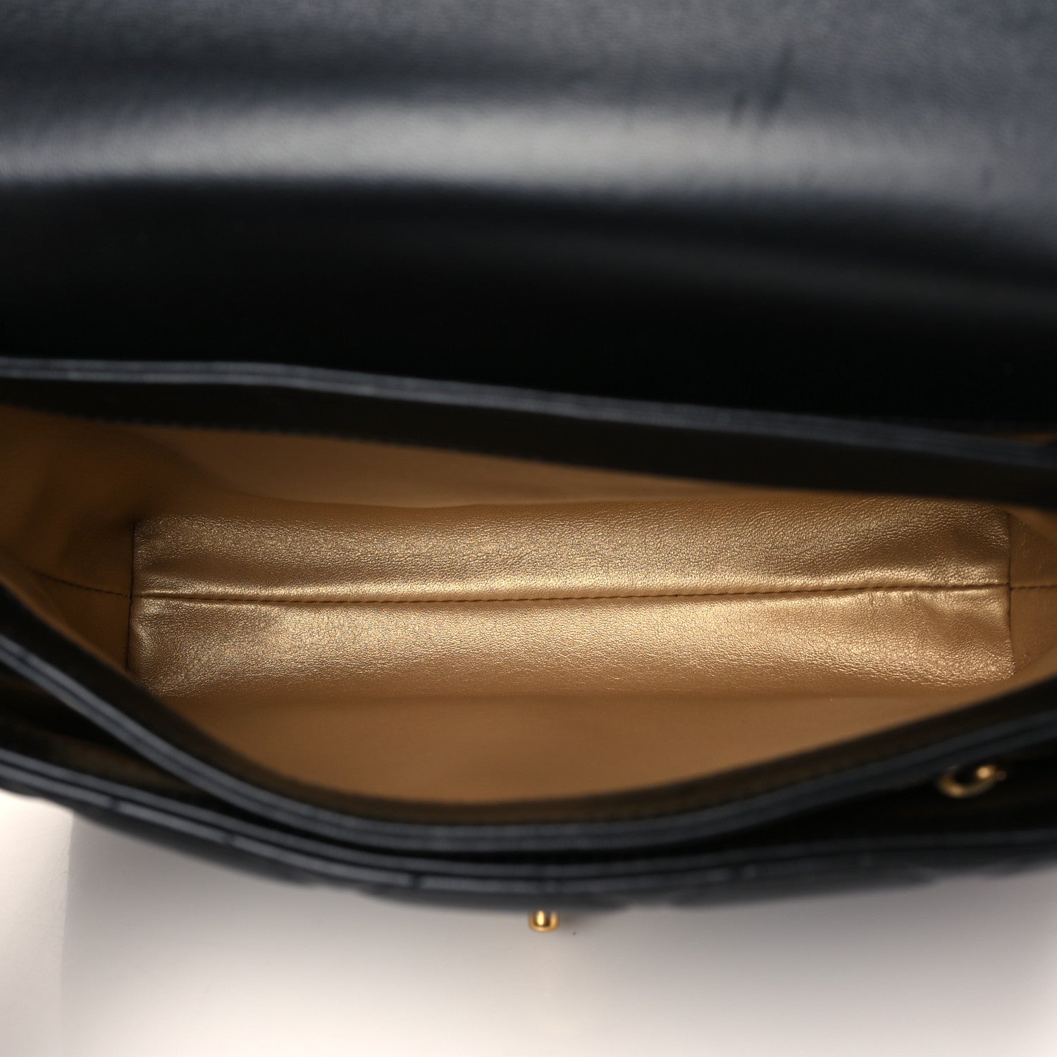 Chanel Lambskin Quilted Small CC Crystal Logo Chain Flap Black 5 of 9