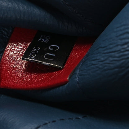 Gucci Suede Calfskin Large Rajah Chain Tote New Blue Romantic Cherry 8 of 10