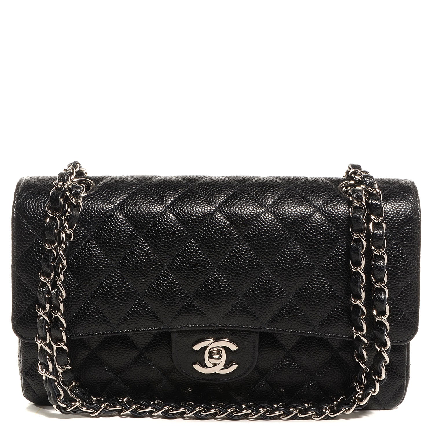 Chanel Caviar Quilted Medium Double Flap Black 1 of 9