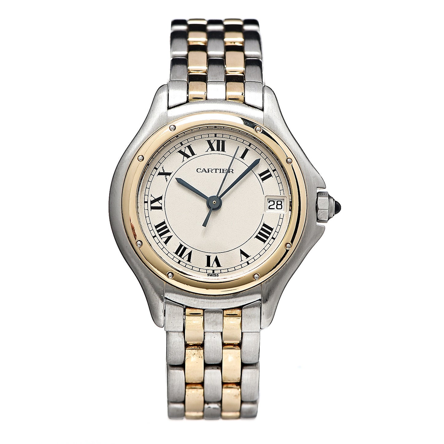 Stainless Steel 18K Yellow Gold 26mm Cougar Quartz Watch