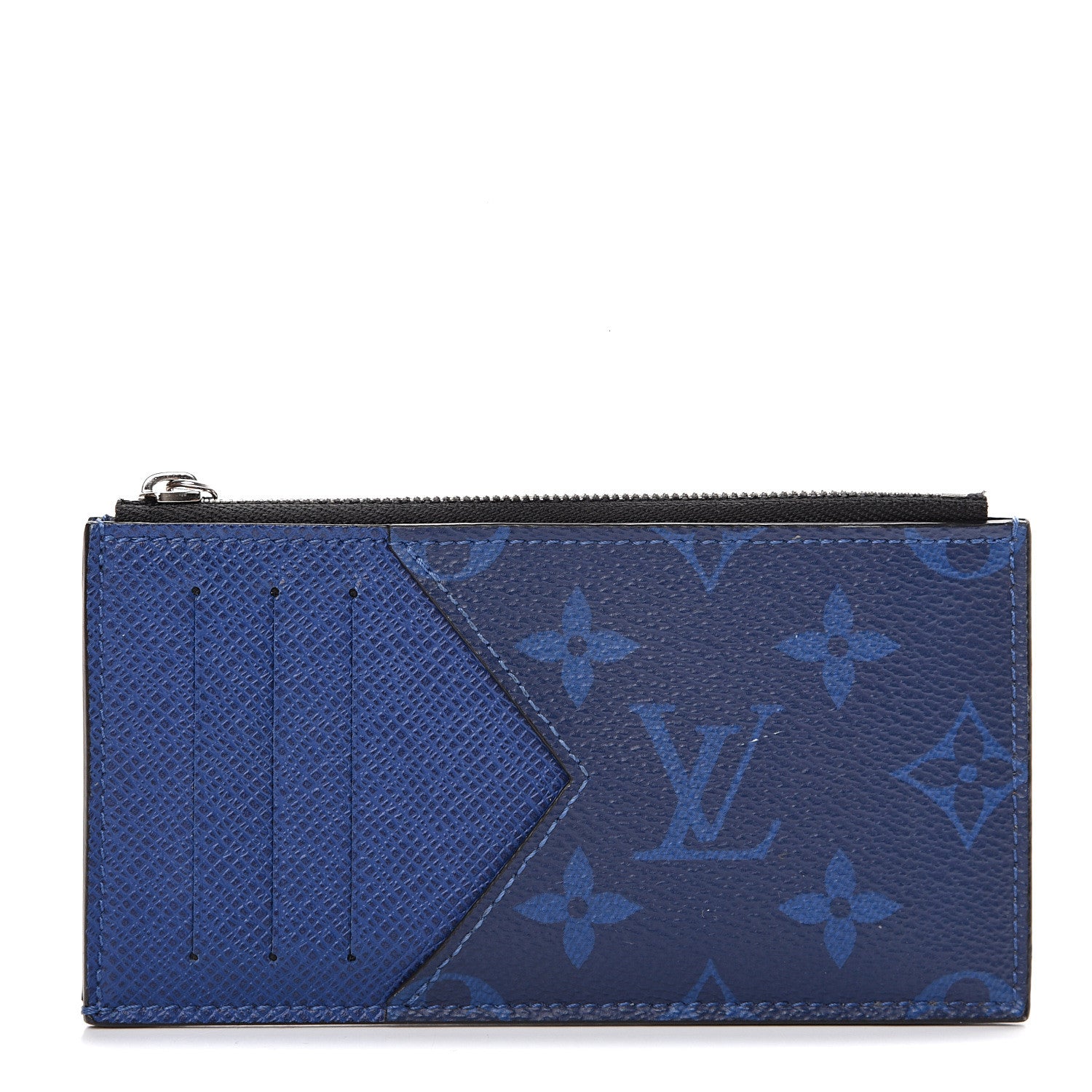 Louis Vuitton Monogram Taiga Coin Card Holder Cobalt 1 of 7