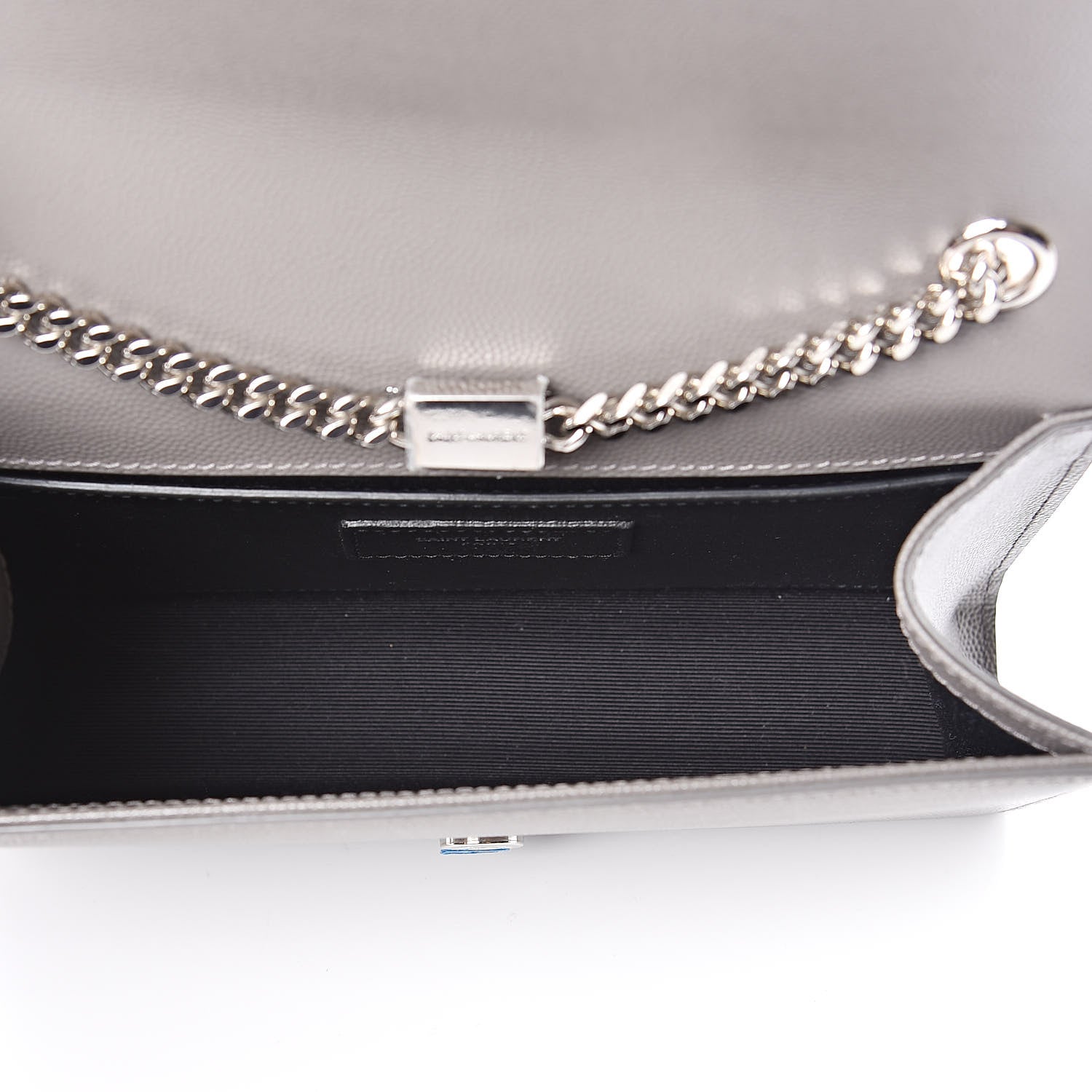 Saint Laurent Grain De Poudre Small Monogram Kate Satchel Fog 5 of 10