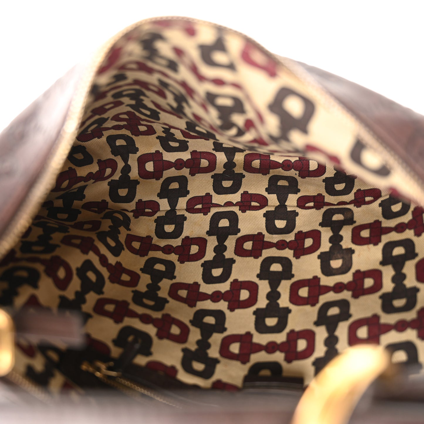 Guccissima Medium Horsebit Chain Hobo Dark Brown