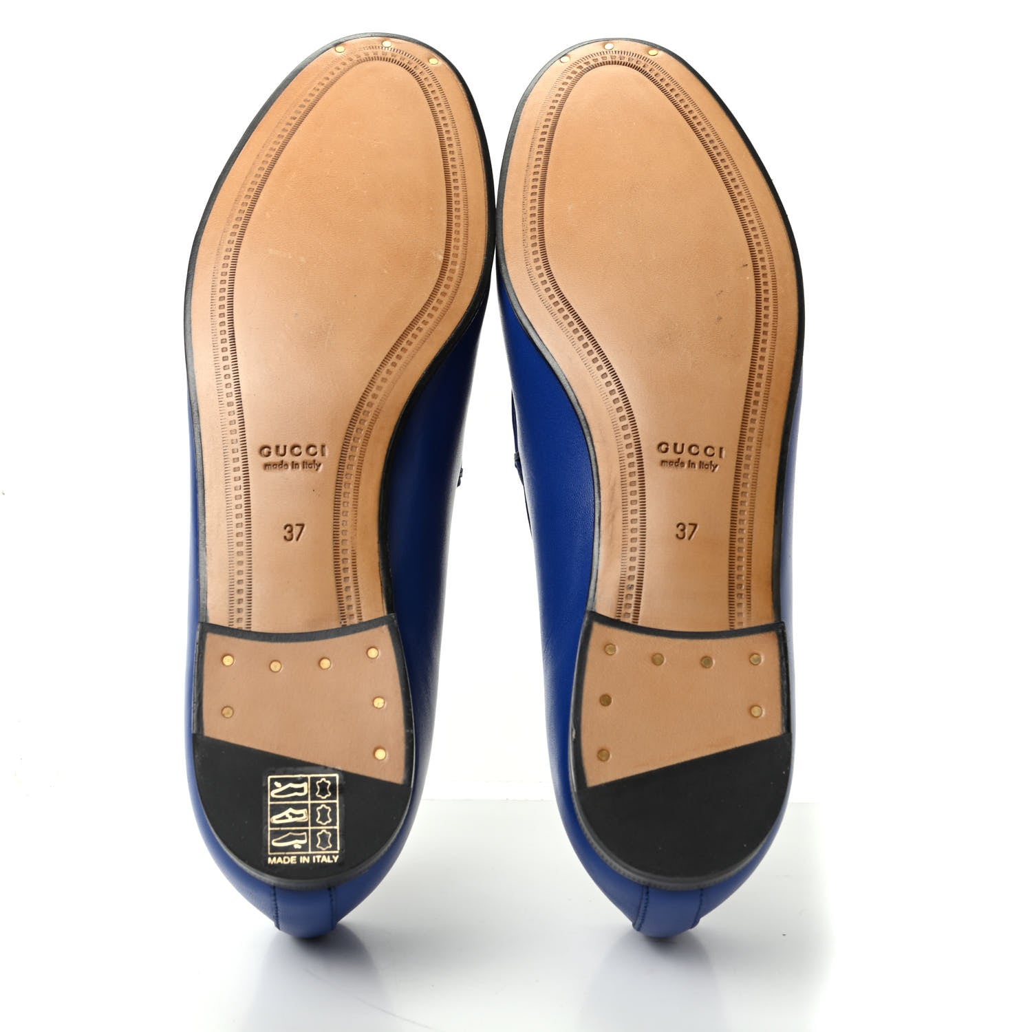 Gucci Malaga Kid Womens Jordaan Loafers 37 Electric Blue 6 of 11