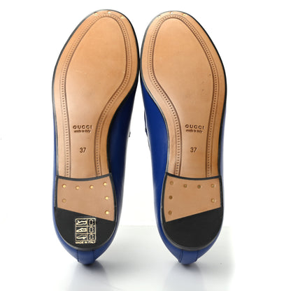 Gucci Malaga Kid Womens Jordaan Loafers 37 Electric Blue 6 of 11