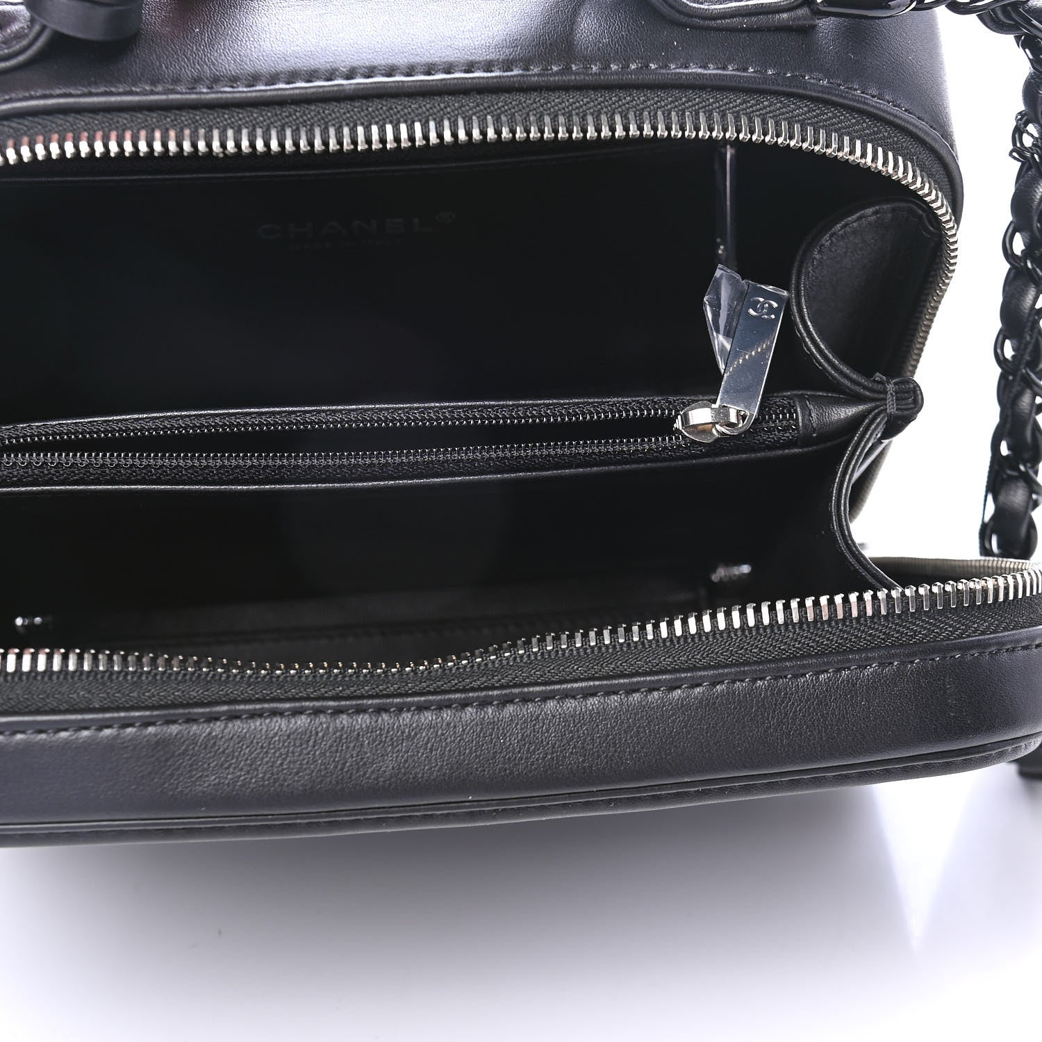 Chanel Lambskin Quilted Medium CC Filigree Vanity Case Black 4 of 4
