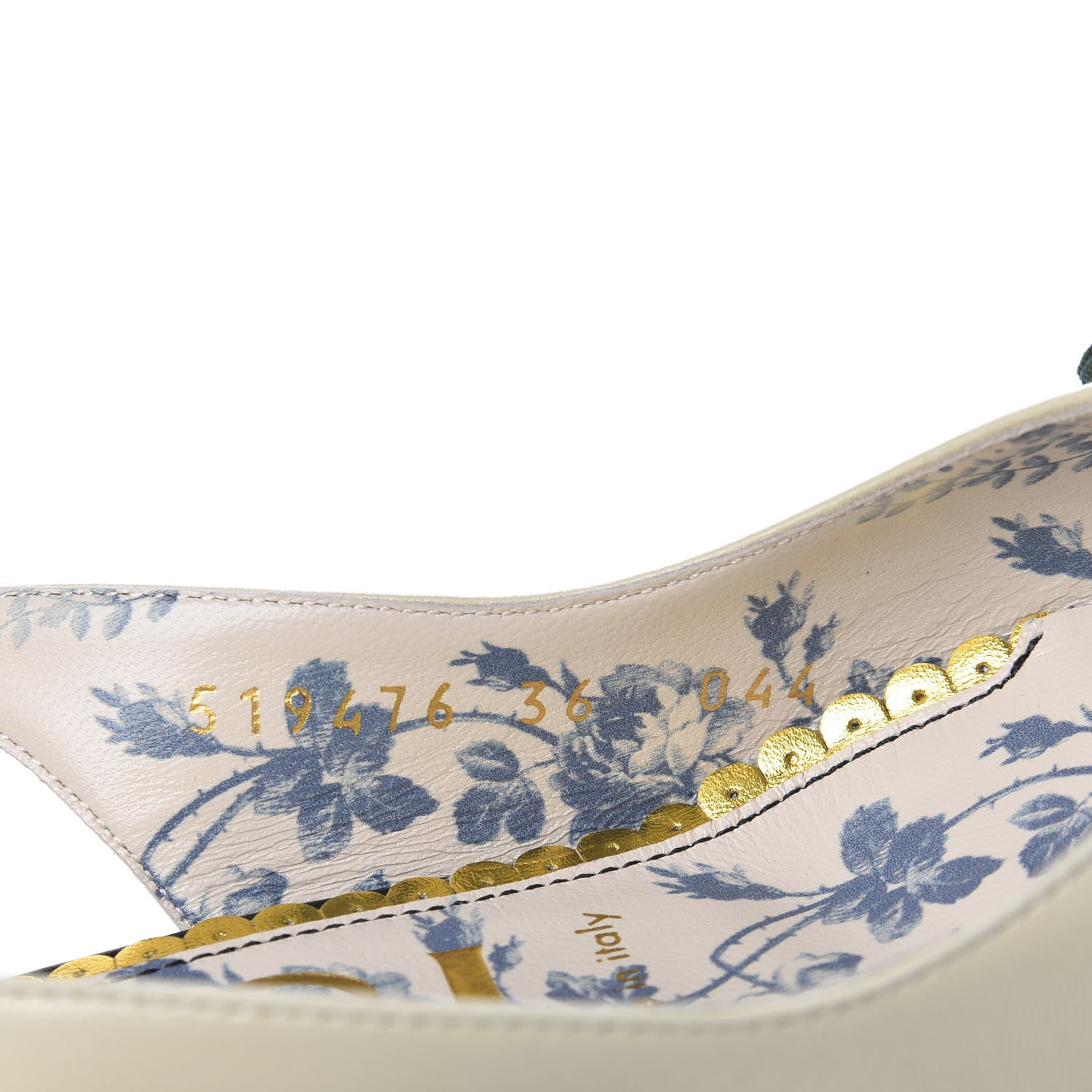 Gucci Malaga Kid Web Bow Jane Low Heel Slingback Pumps 36 Off White 8 of 11