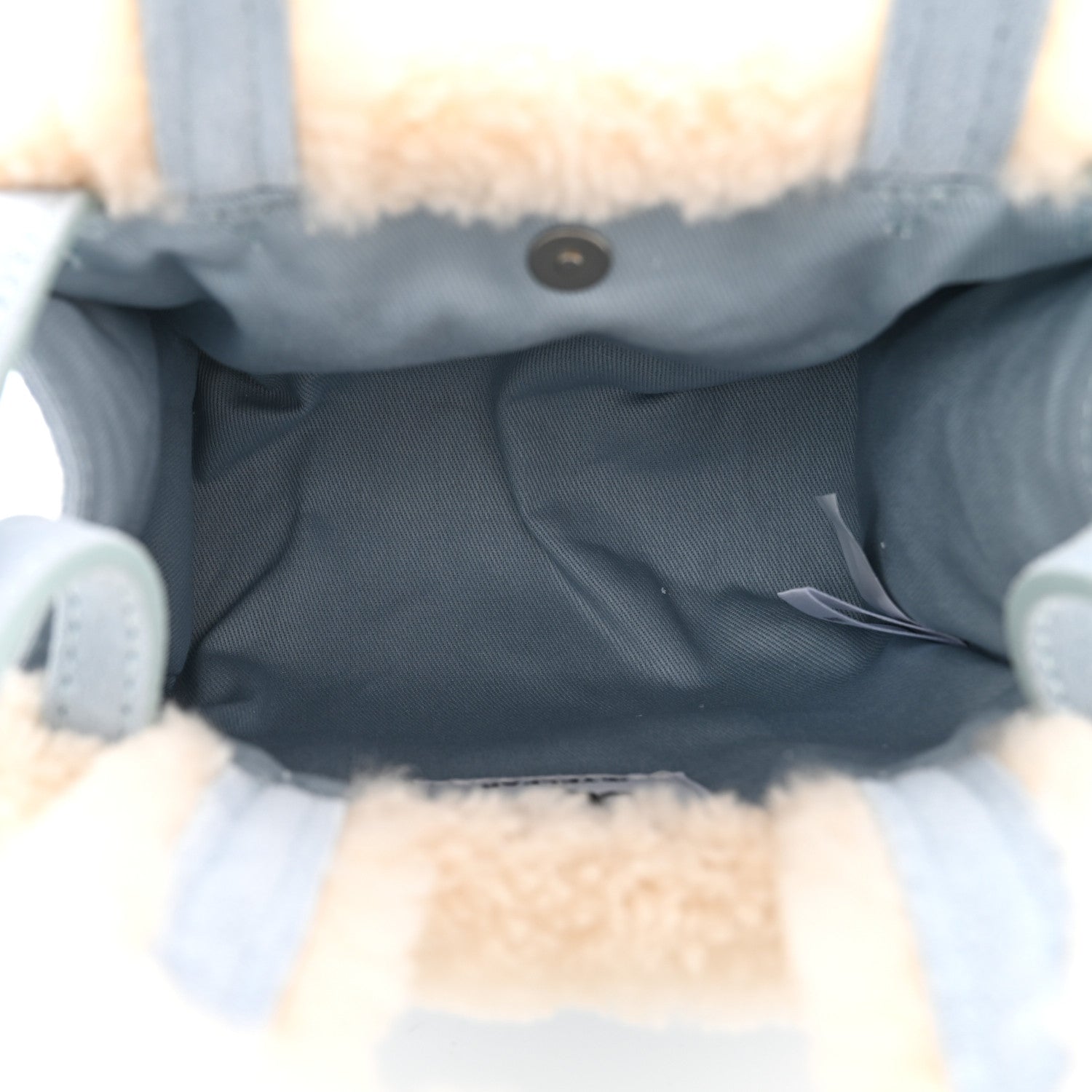 Telfar X UGG Suede Shearling Small Shopping Bag Blue 4 of 9