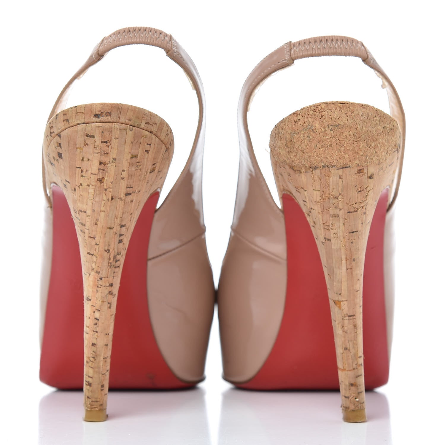 Christian Louboutin Patent Cork So Private 120 Pumps 36 Nude 6 of 8