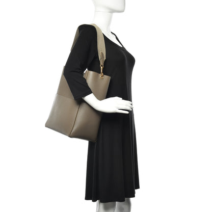 Celine Soft Grained Calfskin Sangle Bucket Bag Taupe 2 of 10