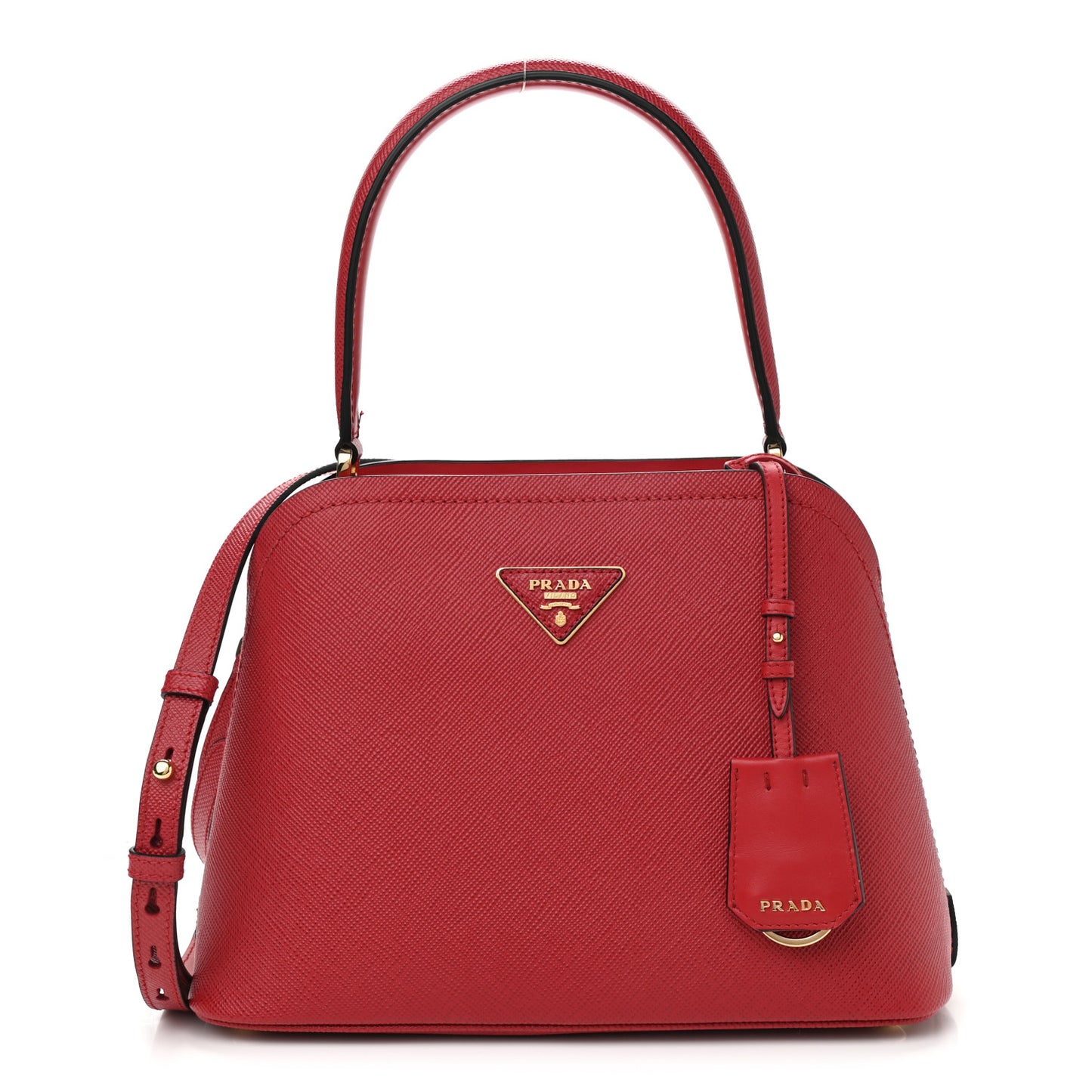 Saffiano Cuir Small Matinee Tote Rosso