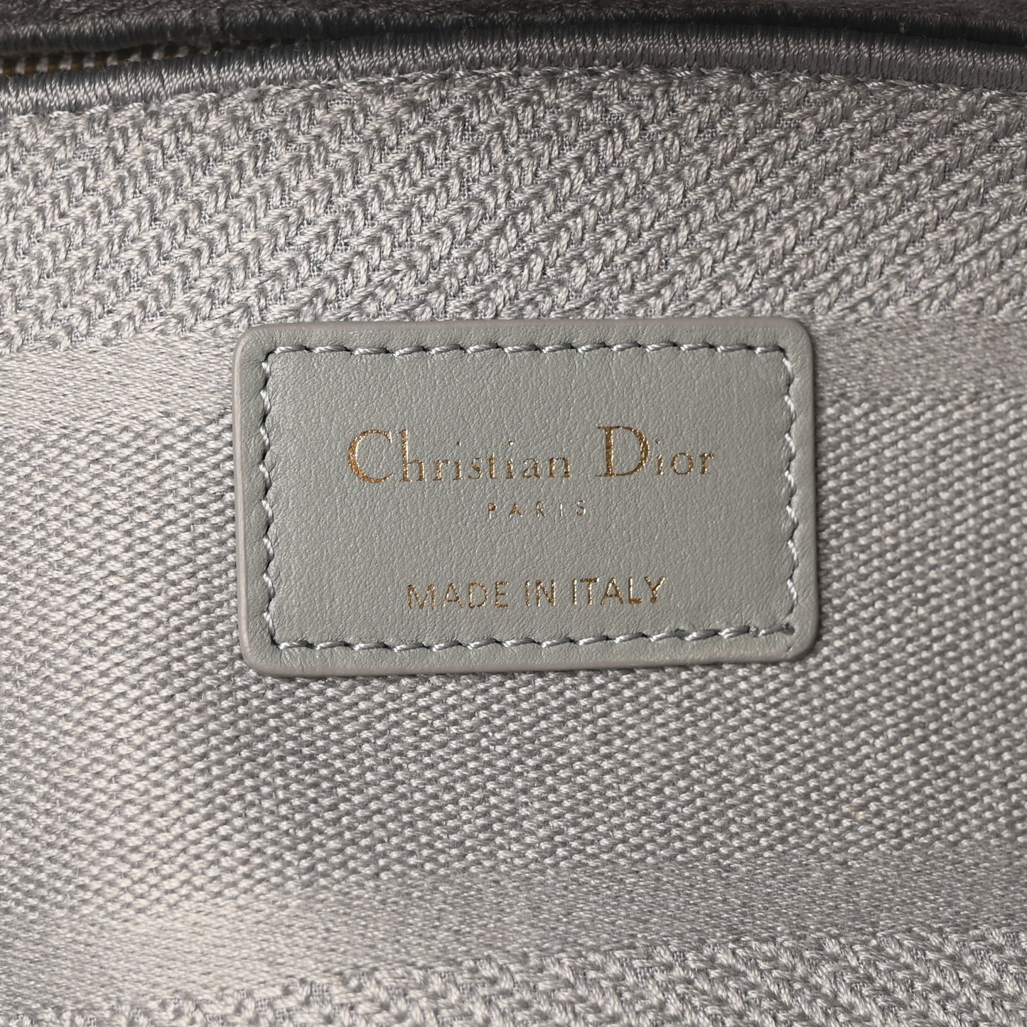 Canvas Embroidered Cannage Lady D-Lite Gray