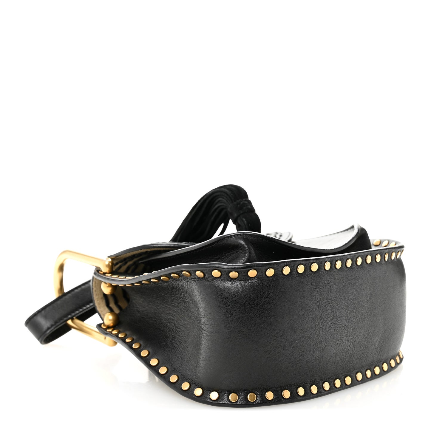 Calfskin Braided Mini Hudson Shoulder Bag Black
