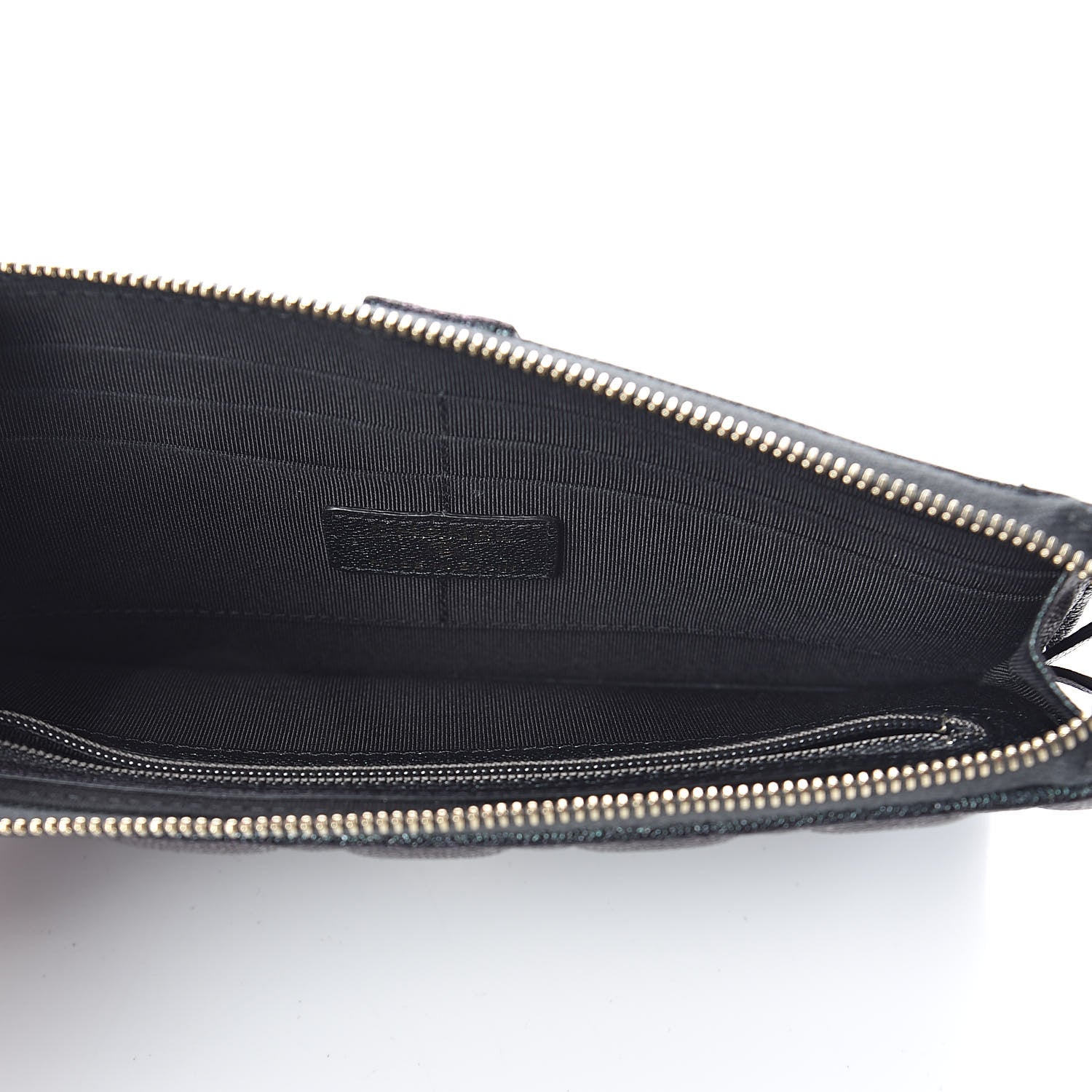 Chanel Iridescent Caviar Quilted Classic Pouch With Handle Black 5 of 8