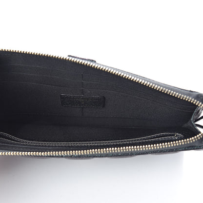 Chanel Iridescent Caviar Quilted Classic Pouch With Handle Black 5 of 8