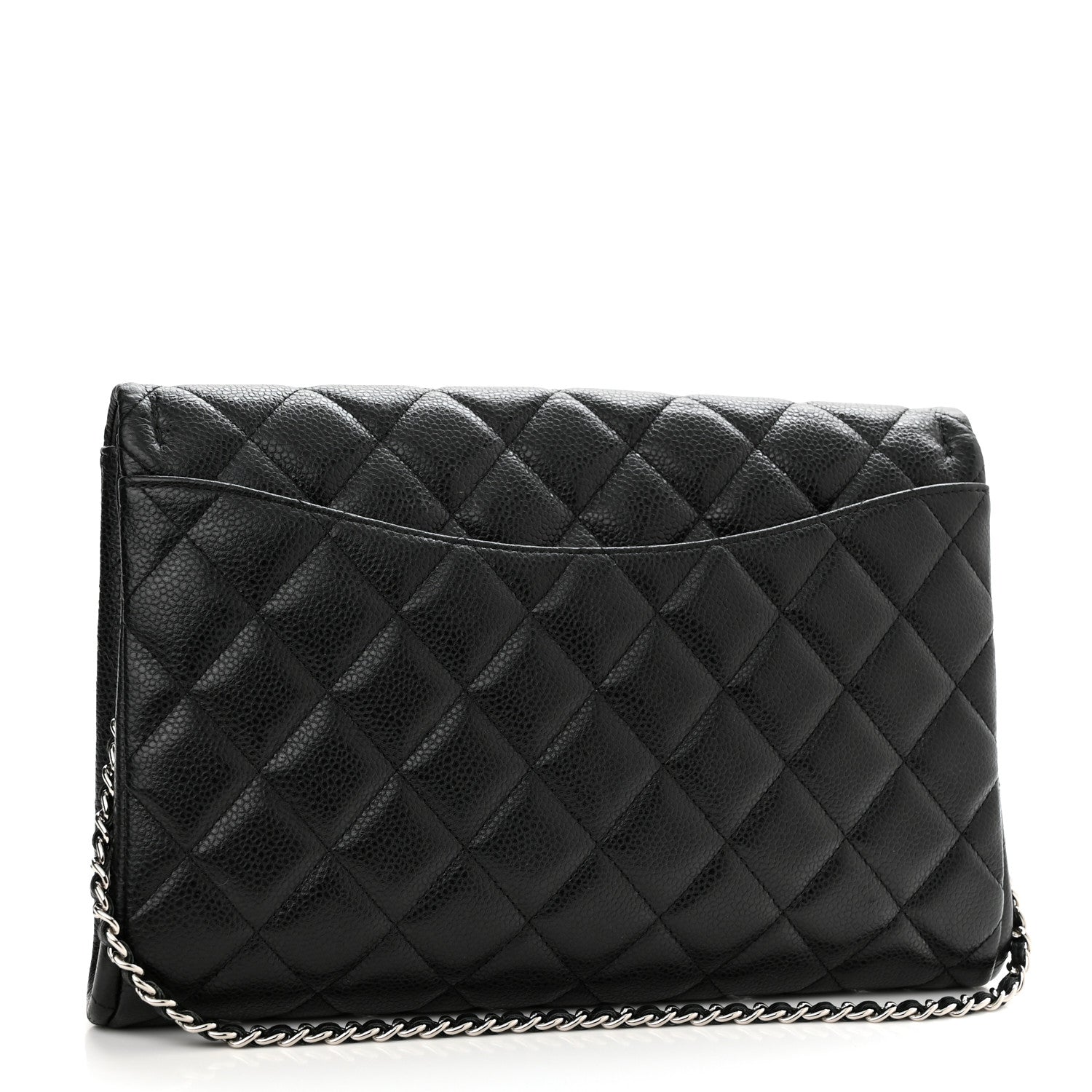 Chanel Caviar Quilted Clutch With Chain Flap Black 3 of 11