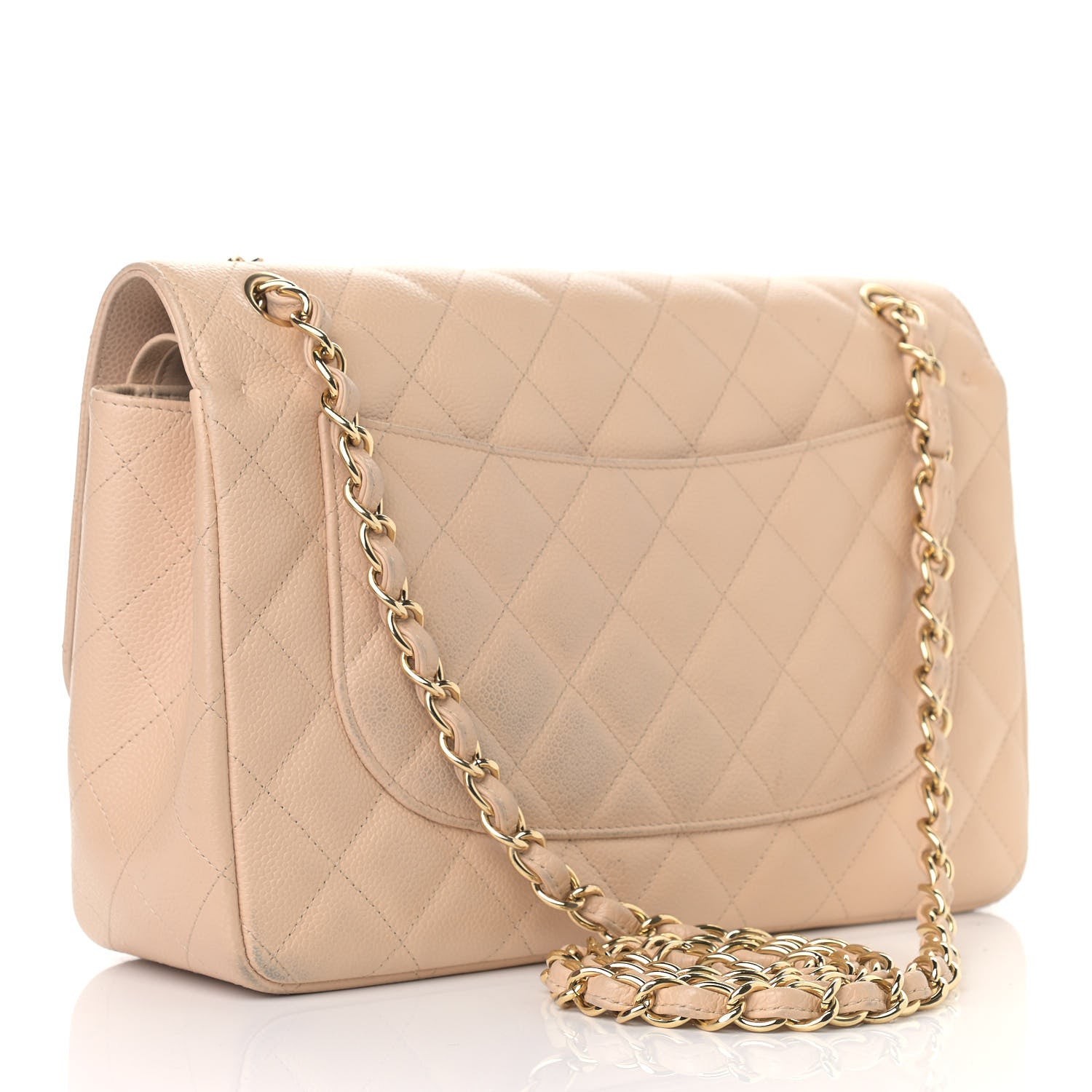 Chanel Caviar Quilted Jumbo Double Flap Beige Clair 3 of 19