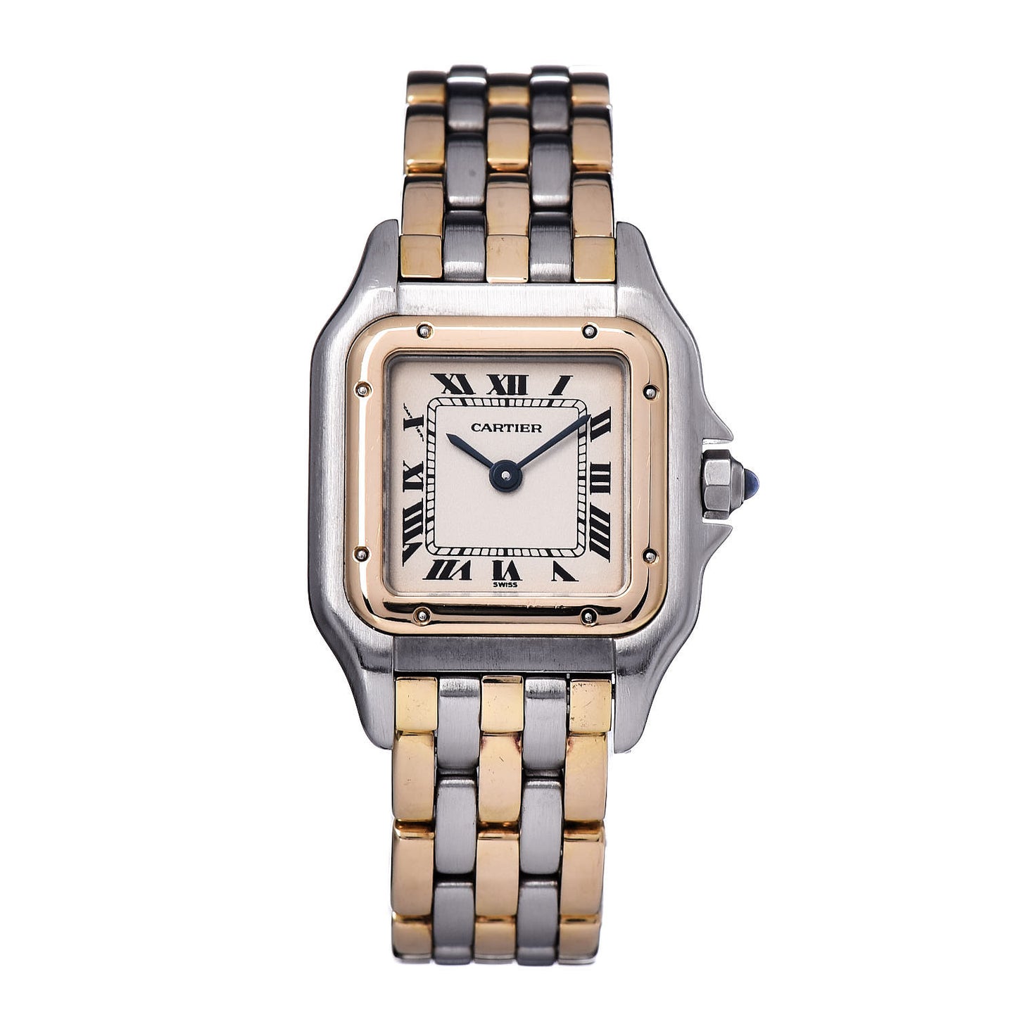 Stainless Steel 18K Yellow Gold 22mm Panthere Quartz Watch