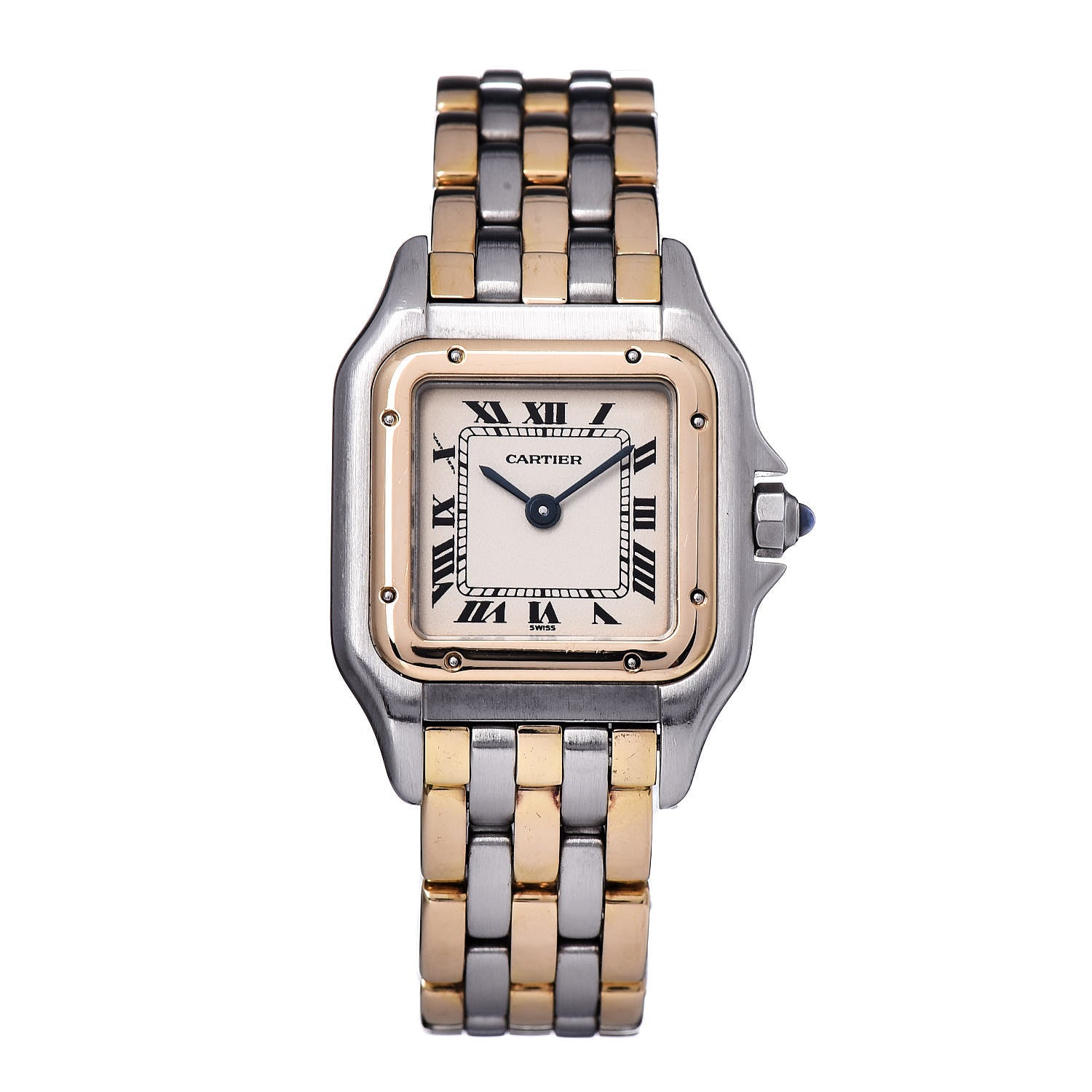 Cartier Stainless Steel 18K Yellow Gold 22mm Panthere Quartz Watch 1 of 8