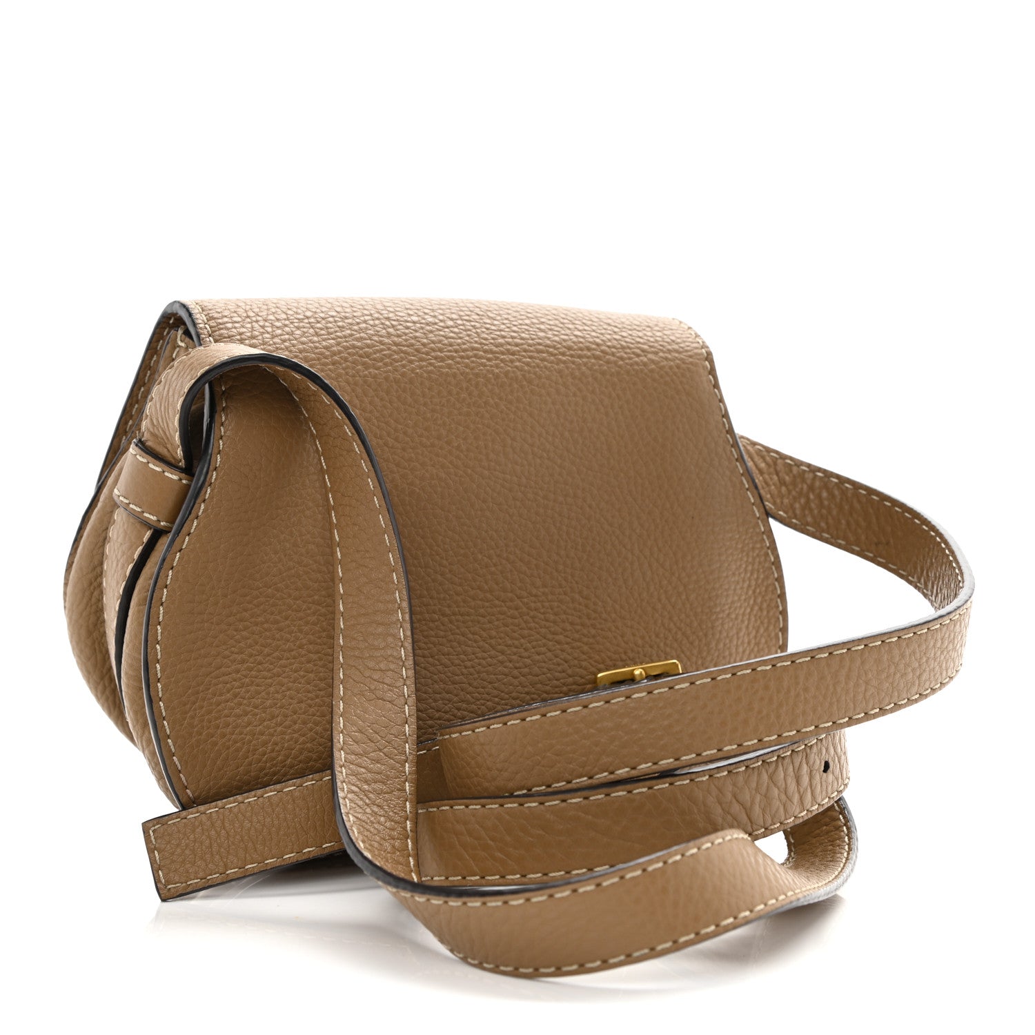 Chloe Calfskin Mini Marcie Round Crossbody Bag Nut 3 of 8