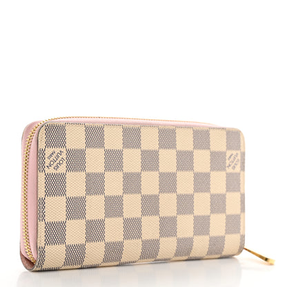 Louis Vuitton Damier Azur Zippy Wallet Rose Ballerine 3 of 8