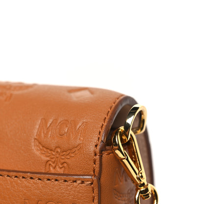MCM Calfskin Ottomar Monogram Medium Millie Crossbody Bag Cognac 11 of 11