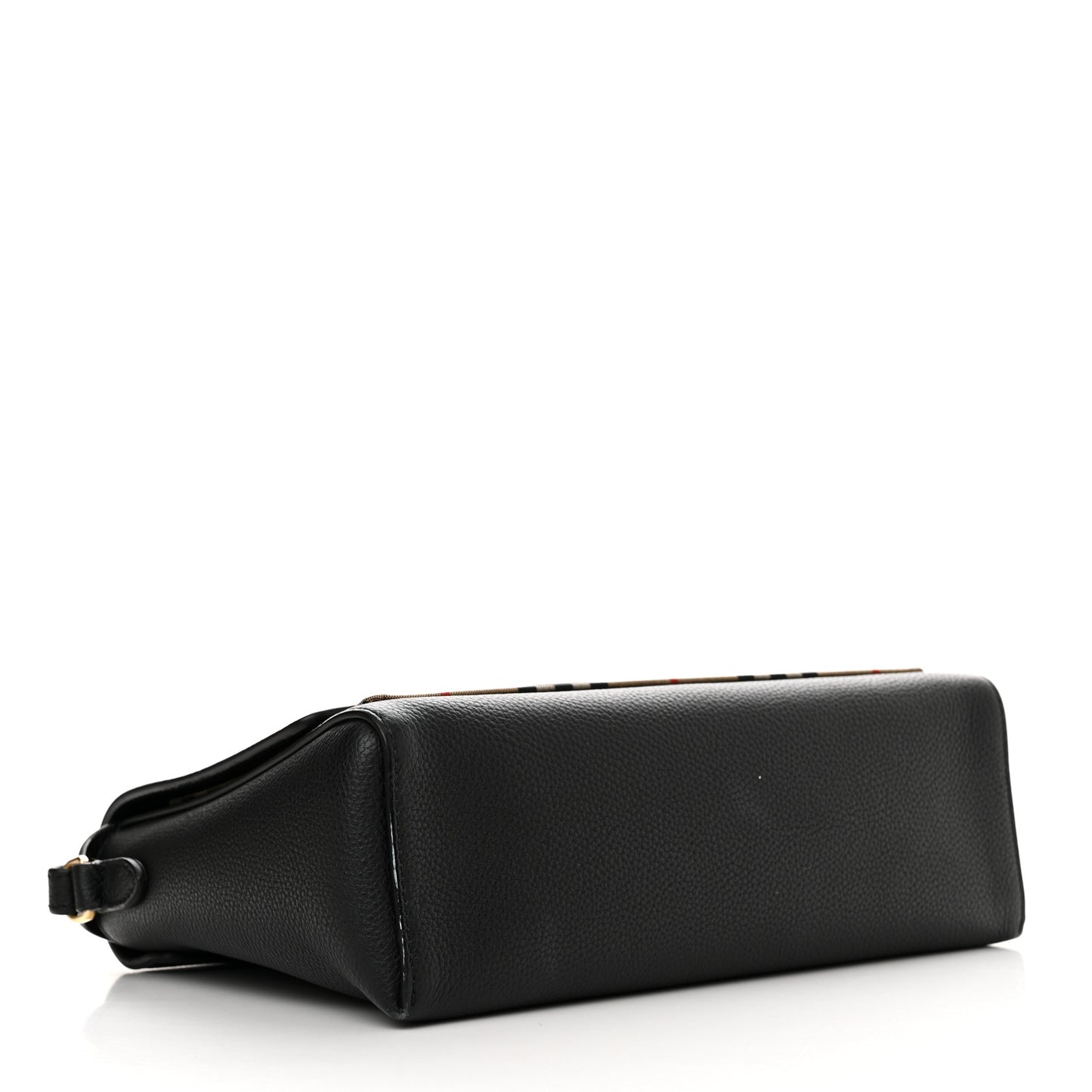 Grainy Calfskin Vintage Check Note Crossbody Bag Black