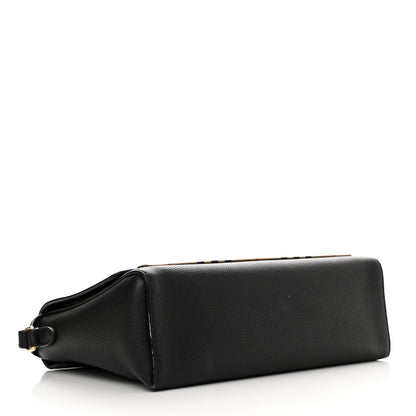 Burberry Grainy Calfskin Vintage Check Note Crossbody Bag Black 4 of 11