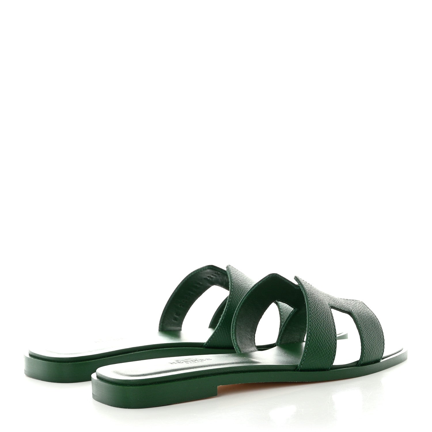 Hermes Epsom Oran Sandals 36.5 Vert Cactus 4 of 9