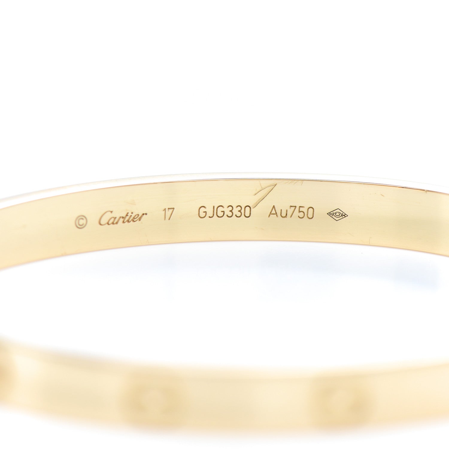 Cartier 18K Yellow Gold LOVE Bracelet 17 4 of 5