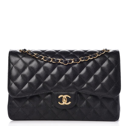 Chanel Caviar Quilted Jumbo Double Flap Black 1 of 9