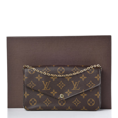 Louis Vuitton Monogram Pochette Felicie Chain Wallet Fuchsia 10 of 10