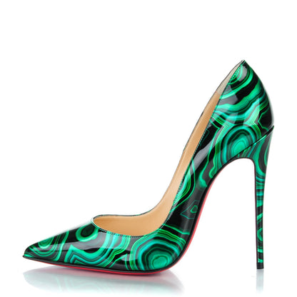 Christian Louboutin Patent Malachite So Kate 120 Pumps 37 Vert 1 of 8