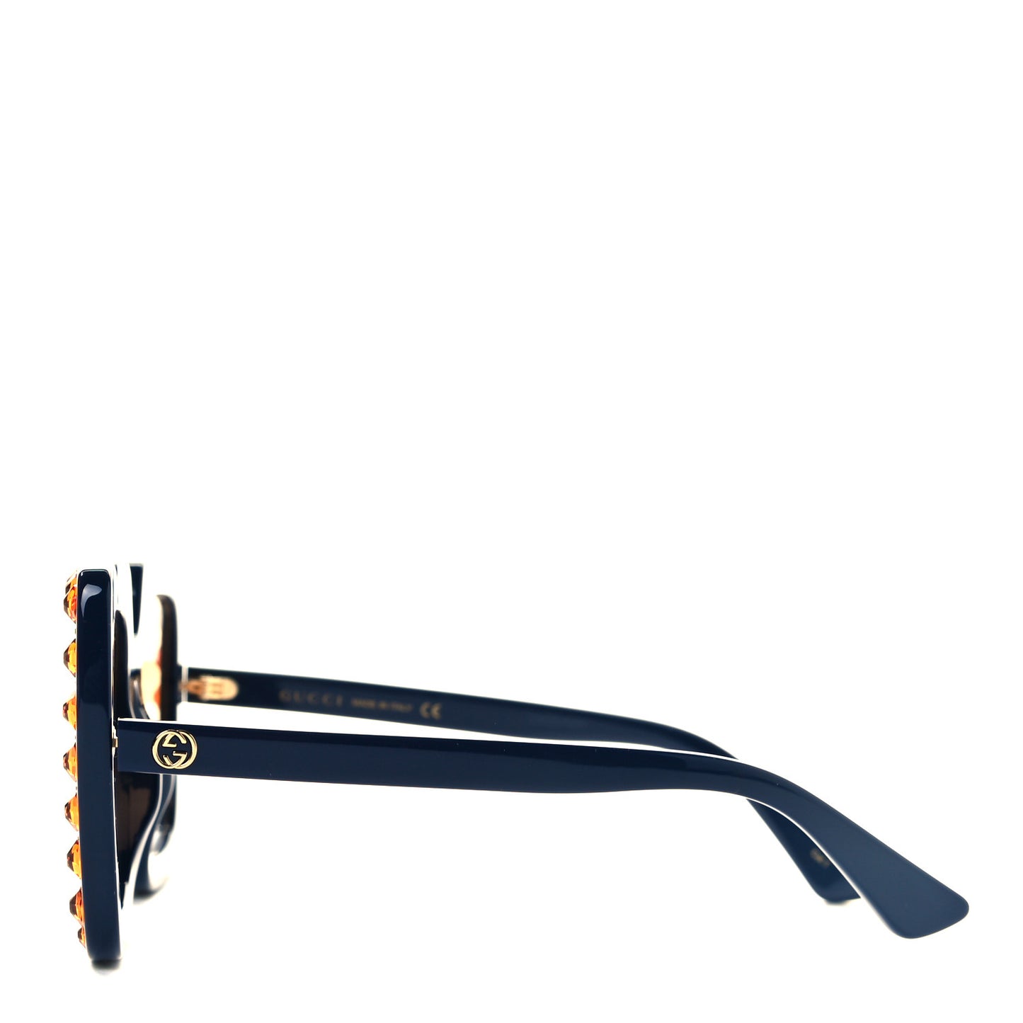 Acetate Crystal Oversize Sunglasses GG0148S Blue