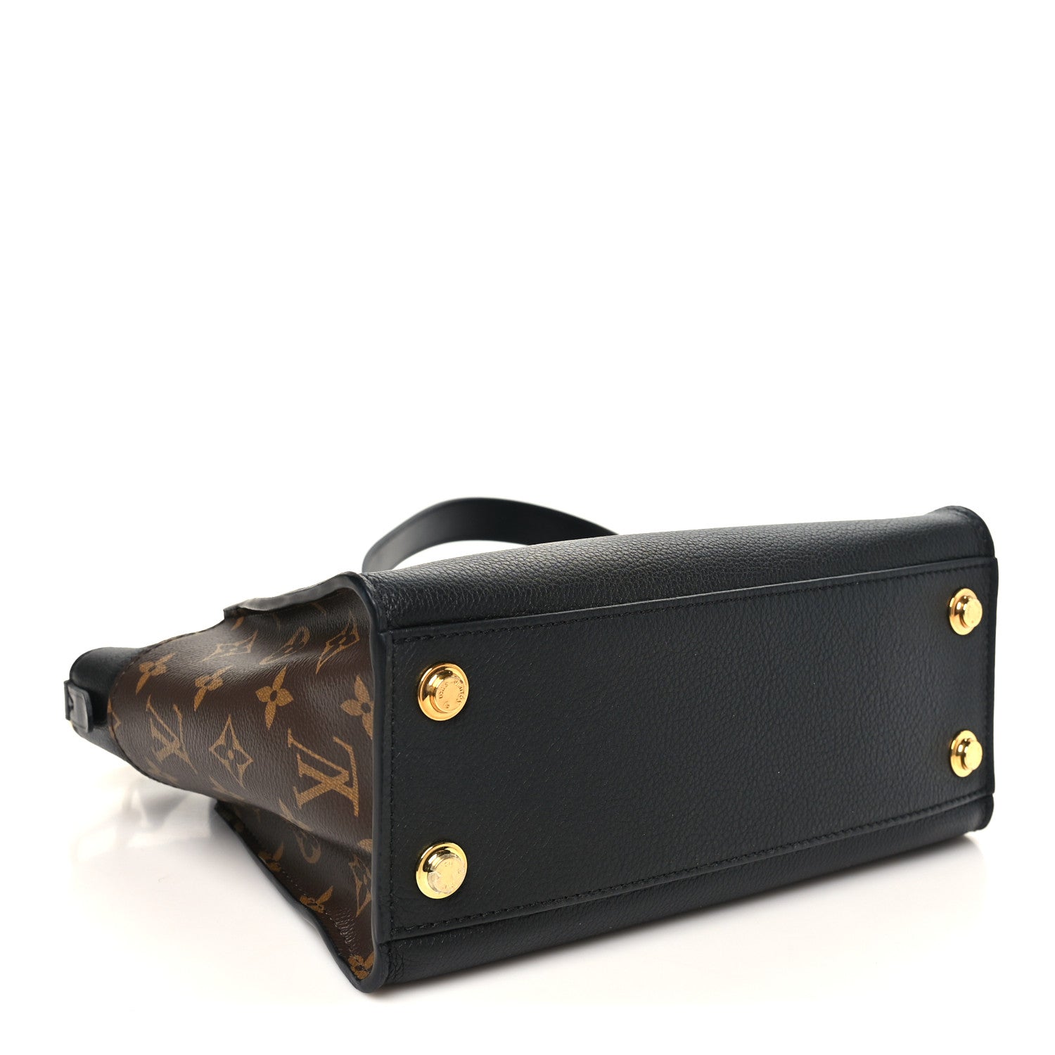 Louis Vuitton Calfskin Monogram On My Side PM Black 4 of 9