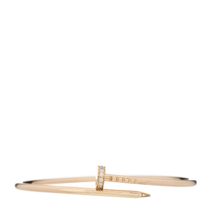 Cartier 18K Yellow Gold Diamond Small Juste Un Clou Bracelet 17 1 of 4