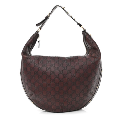 Gucci Guccissima Large Biba Hobo Dark Brown 1 of 12