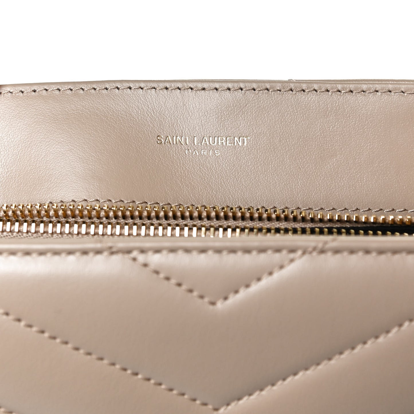 Calfskin Y Quilted Monogram Small Loulou Chain Satchel Dark Beige