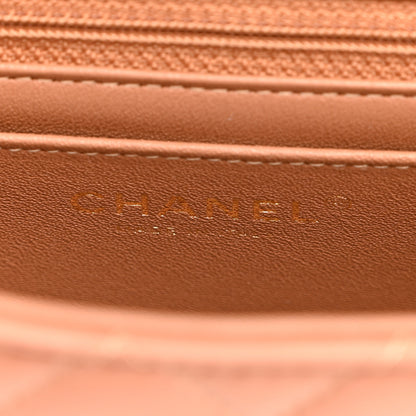 Chanel Lambskin Quilted Mini Rectangular Flap Brown 6 of 10
