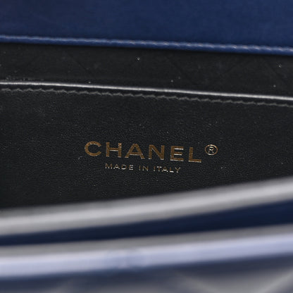 Chanel Calfskin Quilted Moon Messenger Navy 6 of 10