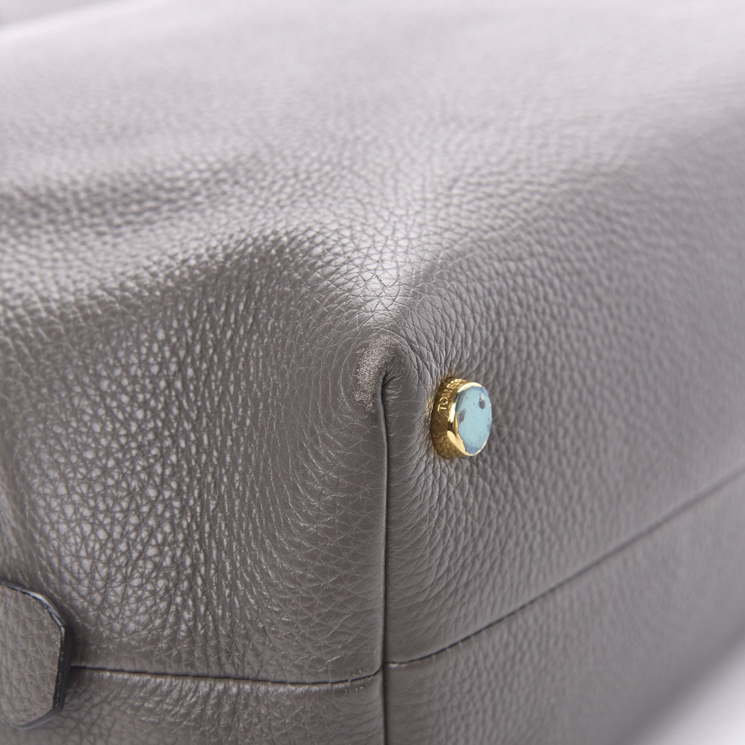 Tom Ford Pebbled Calfskin Jennifer Side-Zip Hobo Warm Taupe 9 of 12