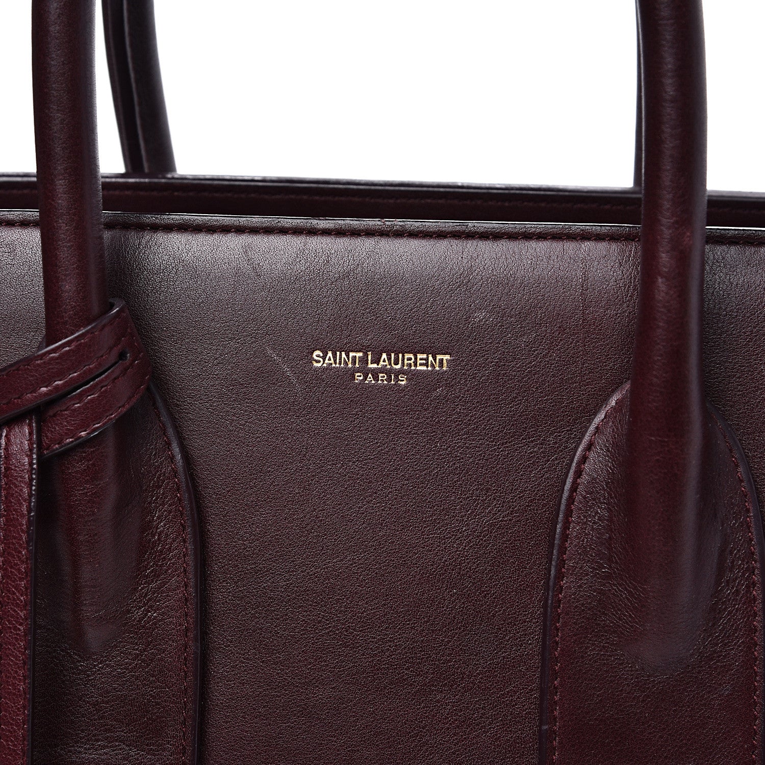 Saint Laurent Calfskin Small Sac De Jour Bordeaux 7 of 14