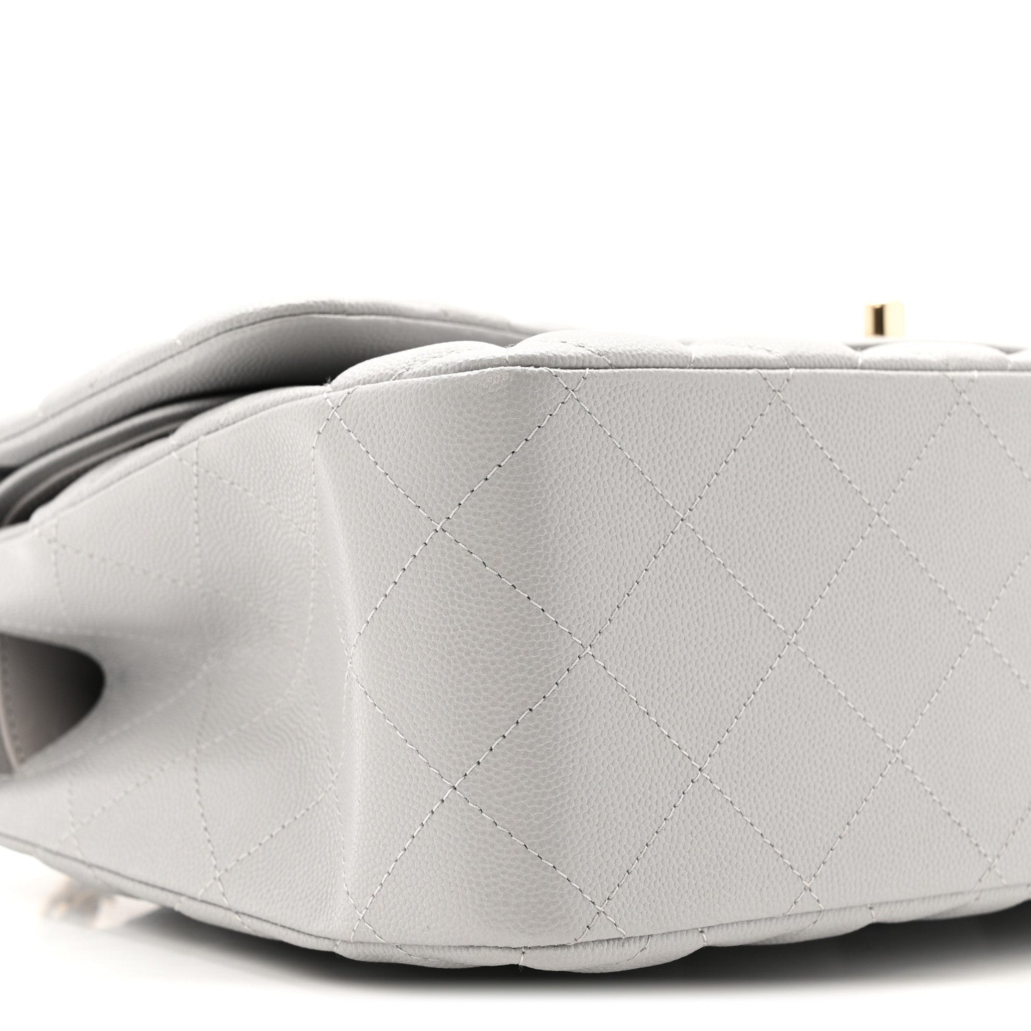Chanel Caviar Quilted Jumbo Double Flap Grey 9 of 10