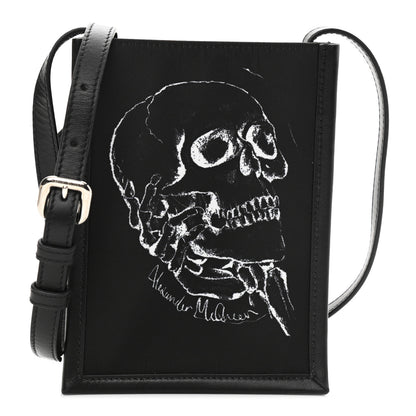 Alexander McQueen Calfskin Nylon Mini Skull Crossbody Bag Black 1 of 9