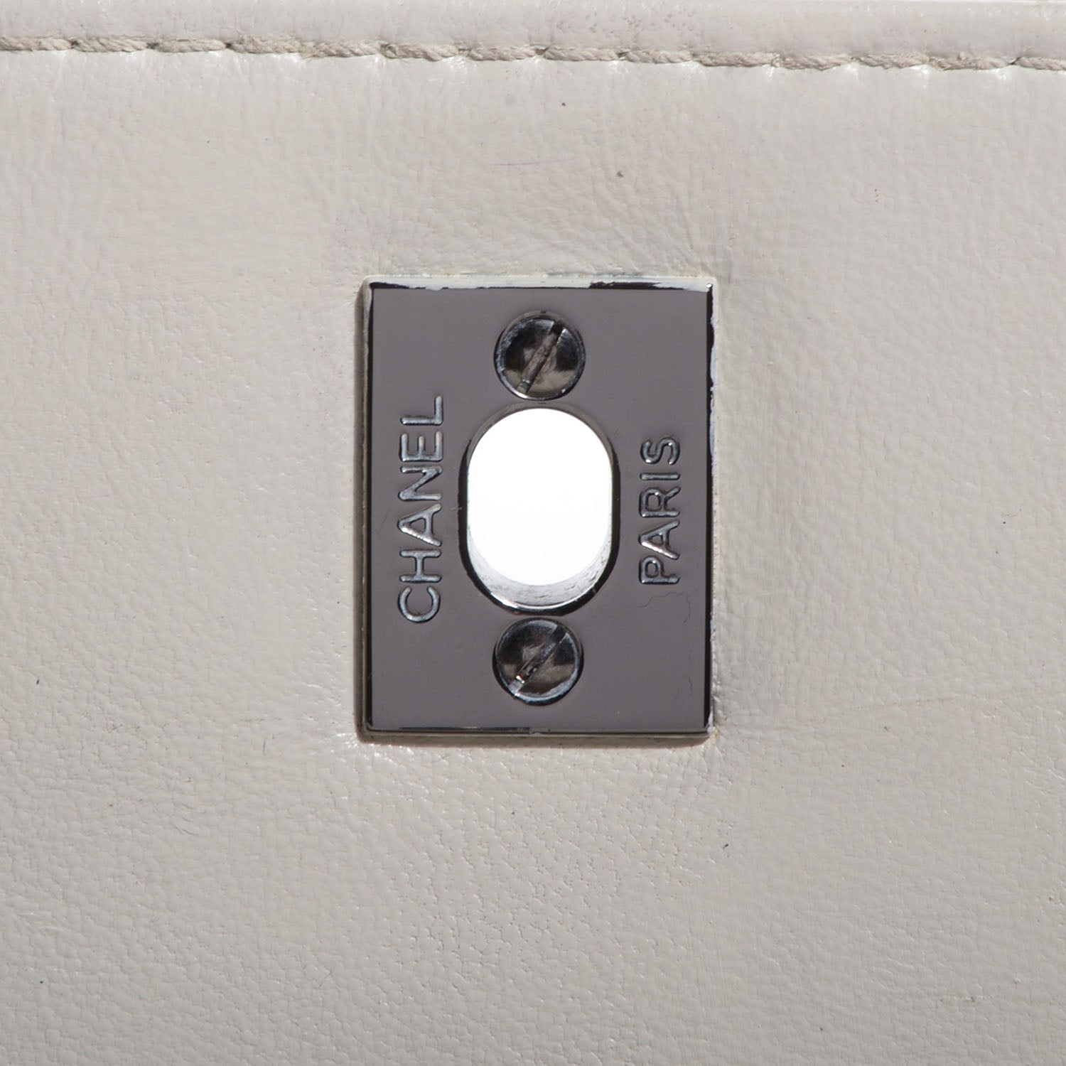 Chanel Lambskin Chocolate Bar 5 Chain Flap White 8 of 8