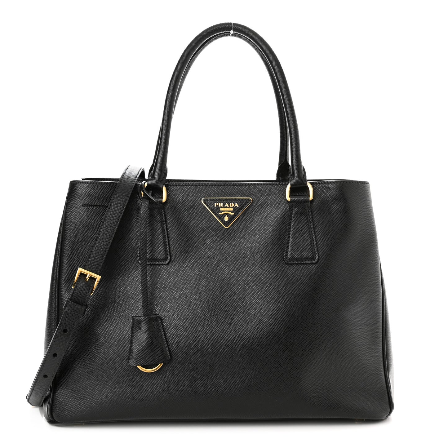 Saffiano Lux Medium Tote Black