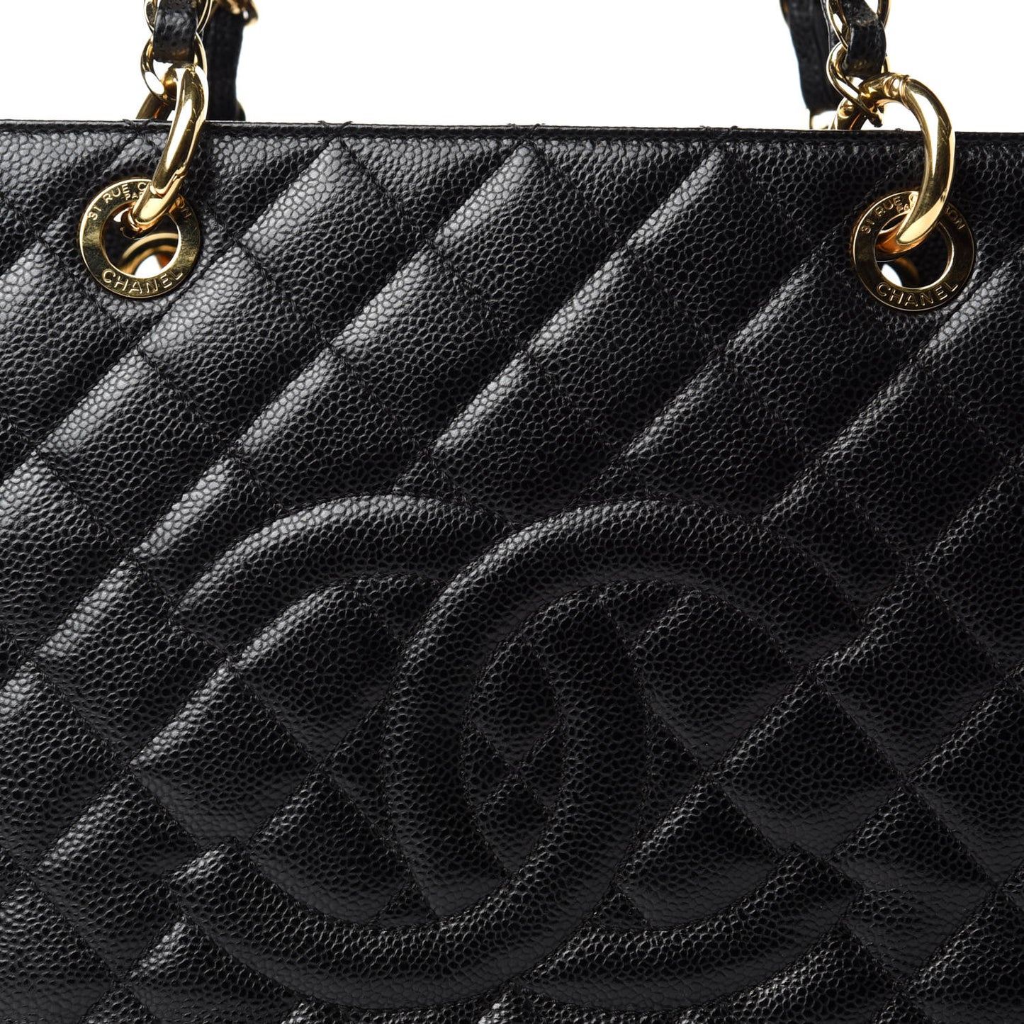 Caviar Quilted XL Grand Shopping Tote GST Black
