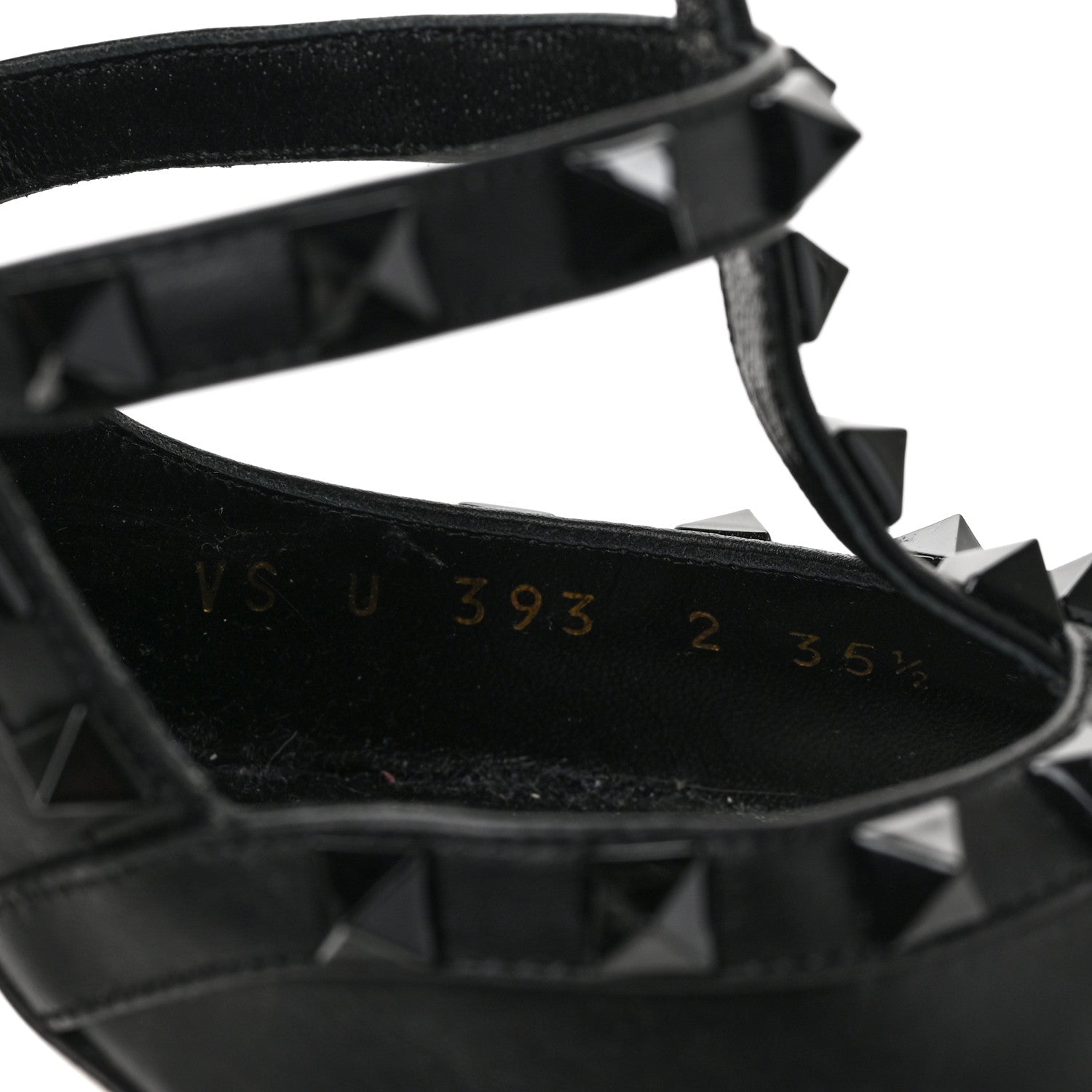 Valentino Garavani Calfskin Nappa Monochrome Rockstud Ankle Strap 100mm Pumps 35.5 Black 8 of 8